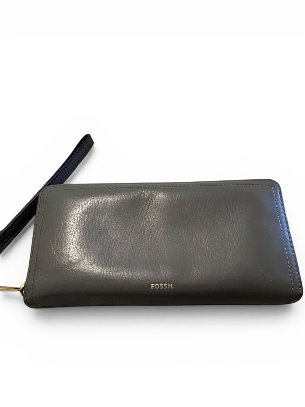 Fossil Logan RFID Woman’s Zip Around Wallet Clutch Grey